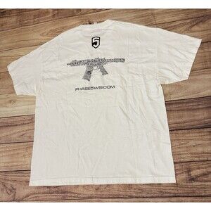 Phase 5 Weapon Systems Assault Rifle Graphic T Shirt Size 2XL White